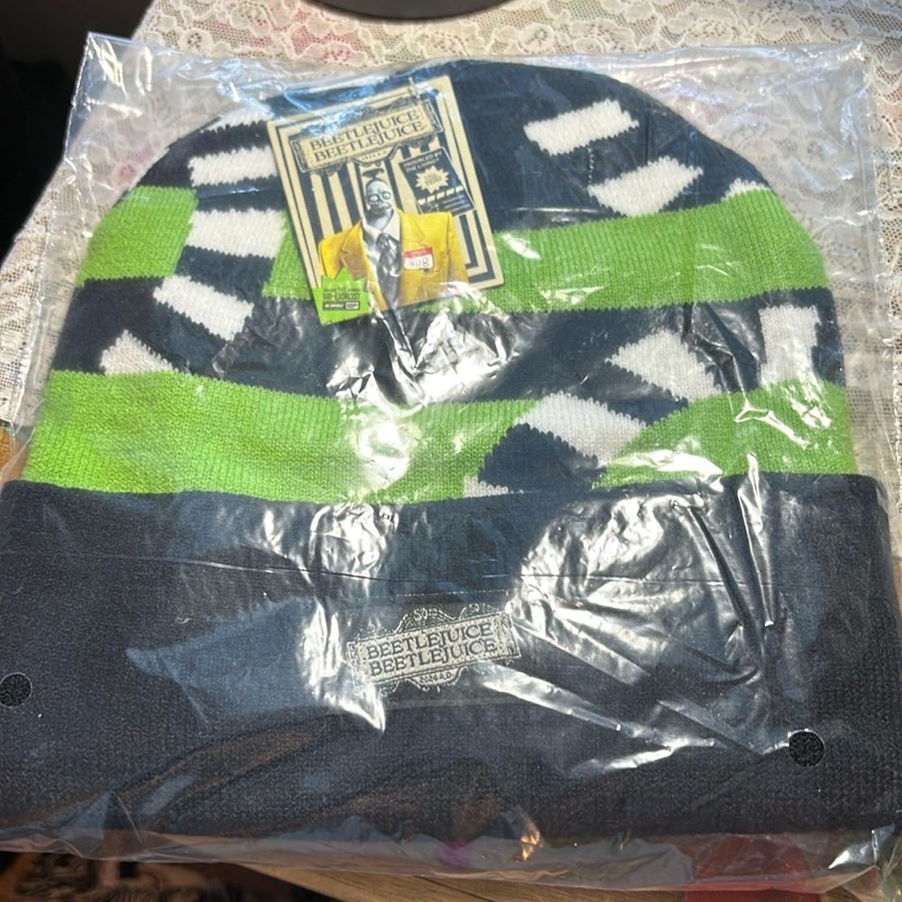 New Beetlejuice beanie